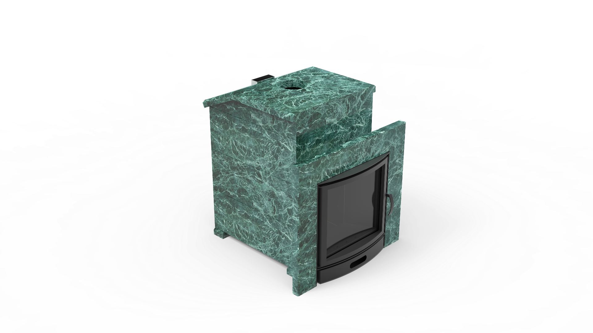 Печь из натурального камня Genesis GN 500 облицовка закрытая со скосом талькохлорит-шлифовка фото в Санкт-Петербурге