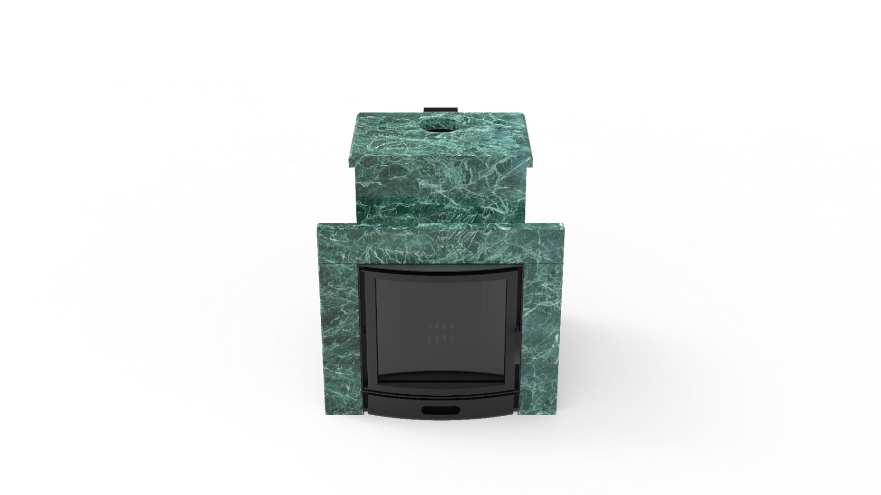 Печь из натурального камня Genesis GN 500 облицовка закрытая со скосом талькохлорит-шлифовка фото в Санкт-Петербурге