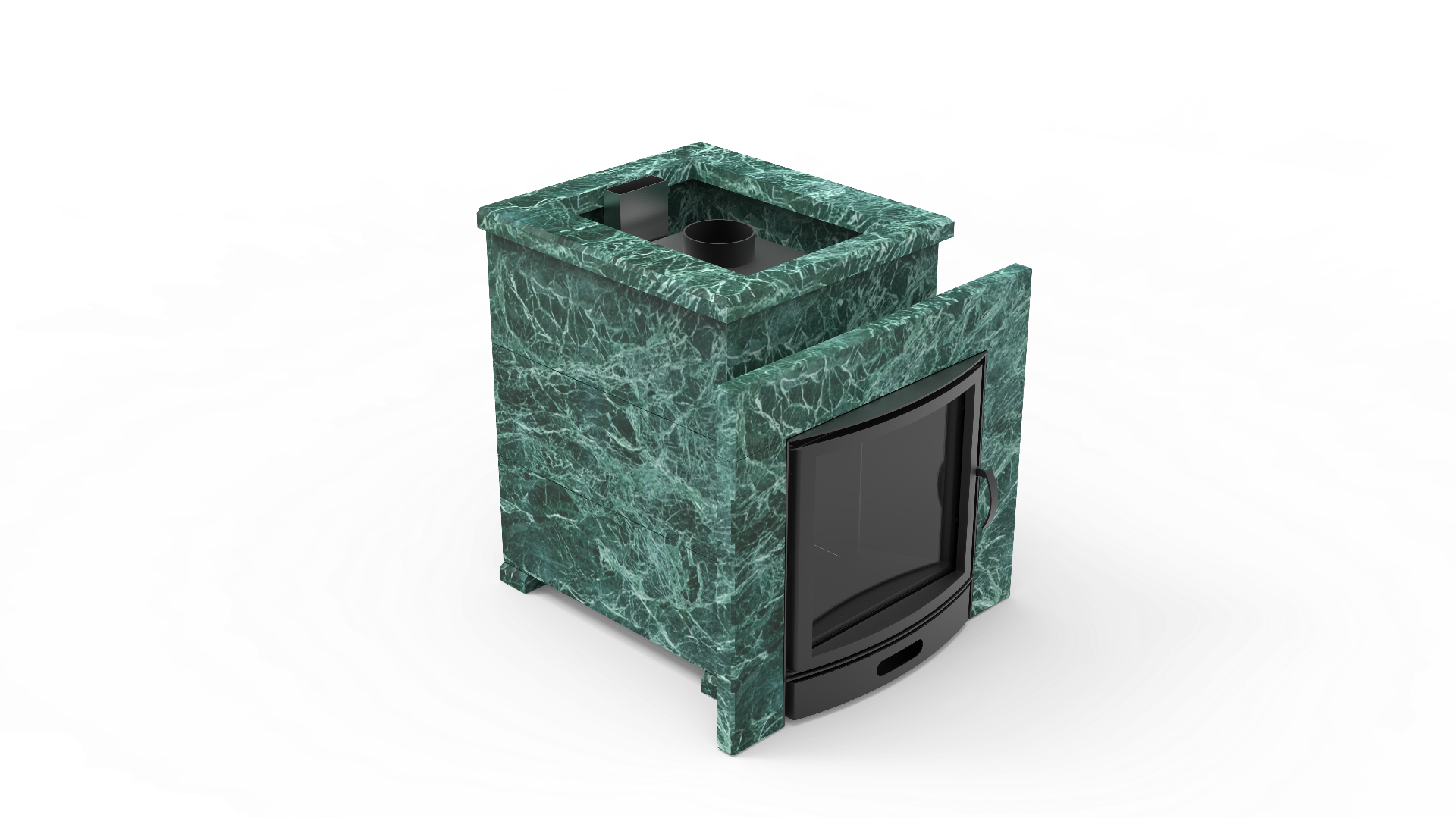 Печь из натурального камня Genesis GN 500 облицовка открытая пироксенит-элит фото в Санкт-Петербурге