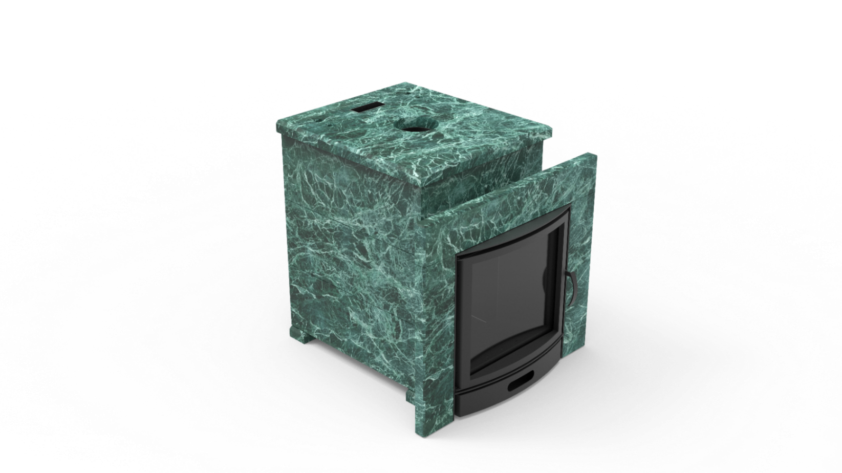 Печь из натурального камня Genesis GN 500 облицовка закрытая плоская пироксенит-элит фото в Санкт-Петербурге