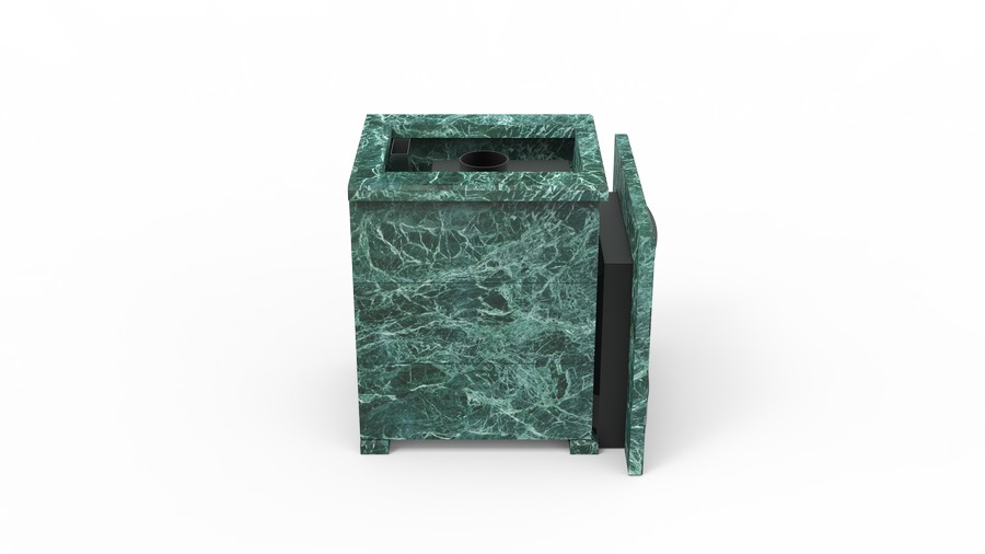 Печь в облицовке из натурального камня Genesis GN 500 облицовка открытая пироксенит-элит фото в Санкт-Петербурге