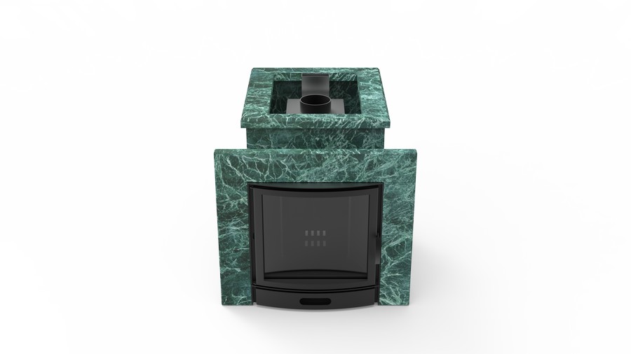 Печь в облицовке из натурального камня Genesis GN 500 облицовка открытая пироксенит-элит фото в Санкт-Петербурге