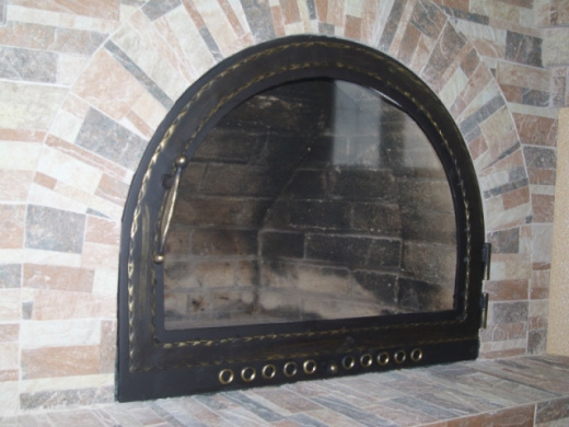 Каминная дверь с обдувом фото в Санкт-Петербурге