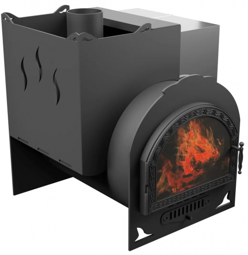 Печь Горыныч Мини, каменка с левой стороны, средняя дверь со стеклом фото в Санкт-Петербурге Печь Горыныч Мини, каменка с левой стороны, средняя дверь со стеклом фото в Санкт-Петербурге