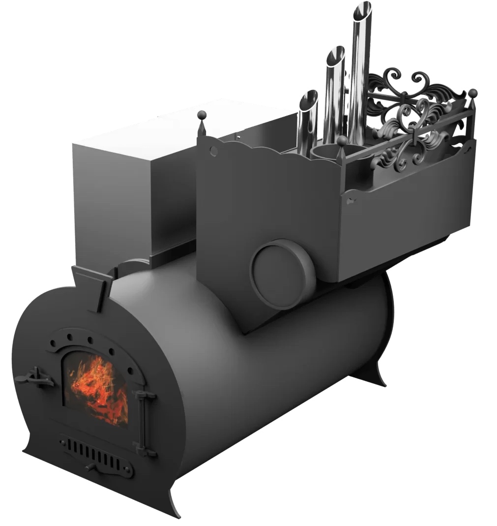 Печь Горыныч 3, каменка закрытая с парогенератором с правой стороны, малая дверь со стеклом фото в Санкт-Петербурге Печь Горыныч 3, каменка закрытая с парогенератором с правой стороны, малая дверь со стеклом фото в Санкт-Петербурге
