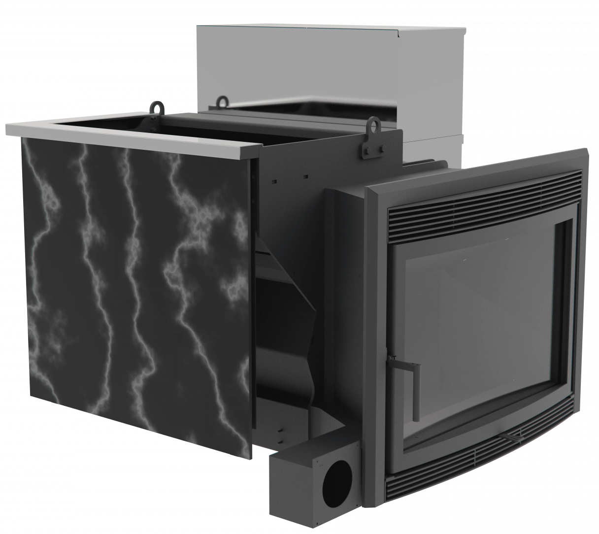 Банный камин 500, сталь+СВО фото в Санкт-Петербурге Банный камин 500, сталь+СВО фото в Санкт-Петербурге