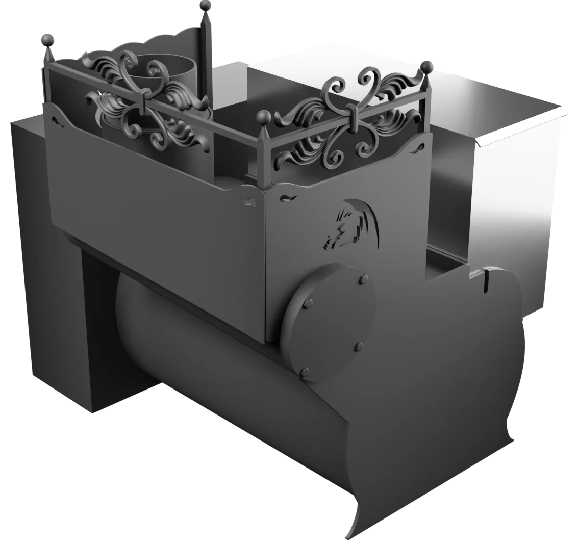 Печь Горыныч 3, каменка с правой стороны, большая дверь со стеклом, естественная система воздушного отопления фото в Санкт-Петербурге Печь Горыныч 3, каменка с правой стороны, большая дверь со стеклом, естественная система воздушного отопления фото в Санкт-Петербурге