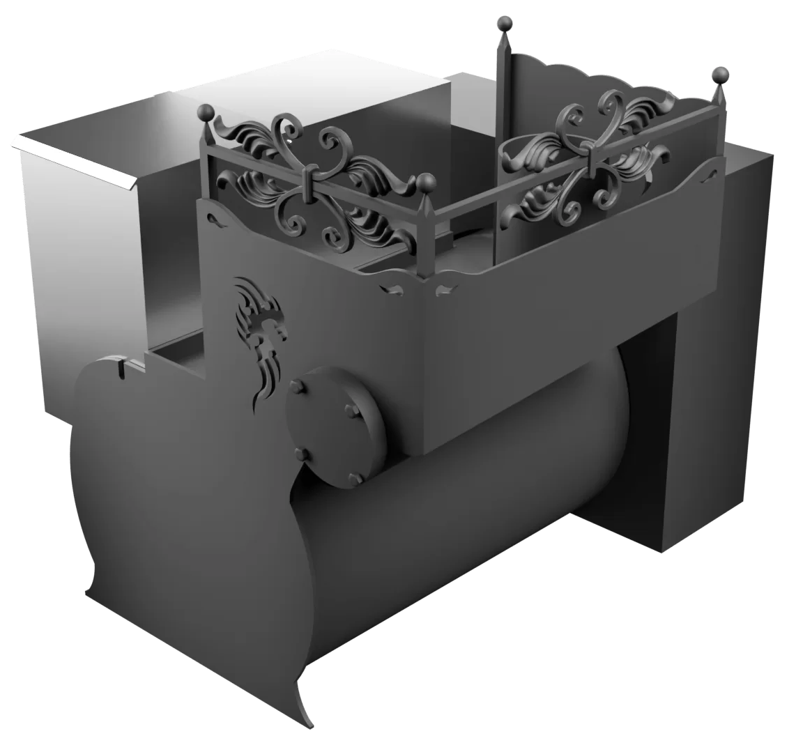 Печь Горыныч 3, каменка с левой стороны, малая дверь со стеклом, естественная система воздушного отопления фото в Санкт-Петербурге Печь Горыныч 3, каменка с левой стороны, малая дверь со стеклом, естественная система воздушного отопления фото в Санкт-Петербурге