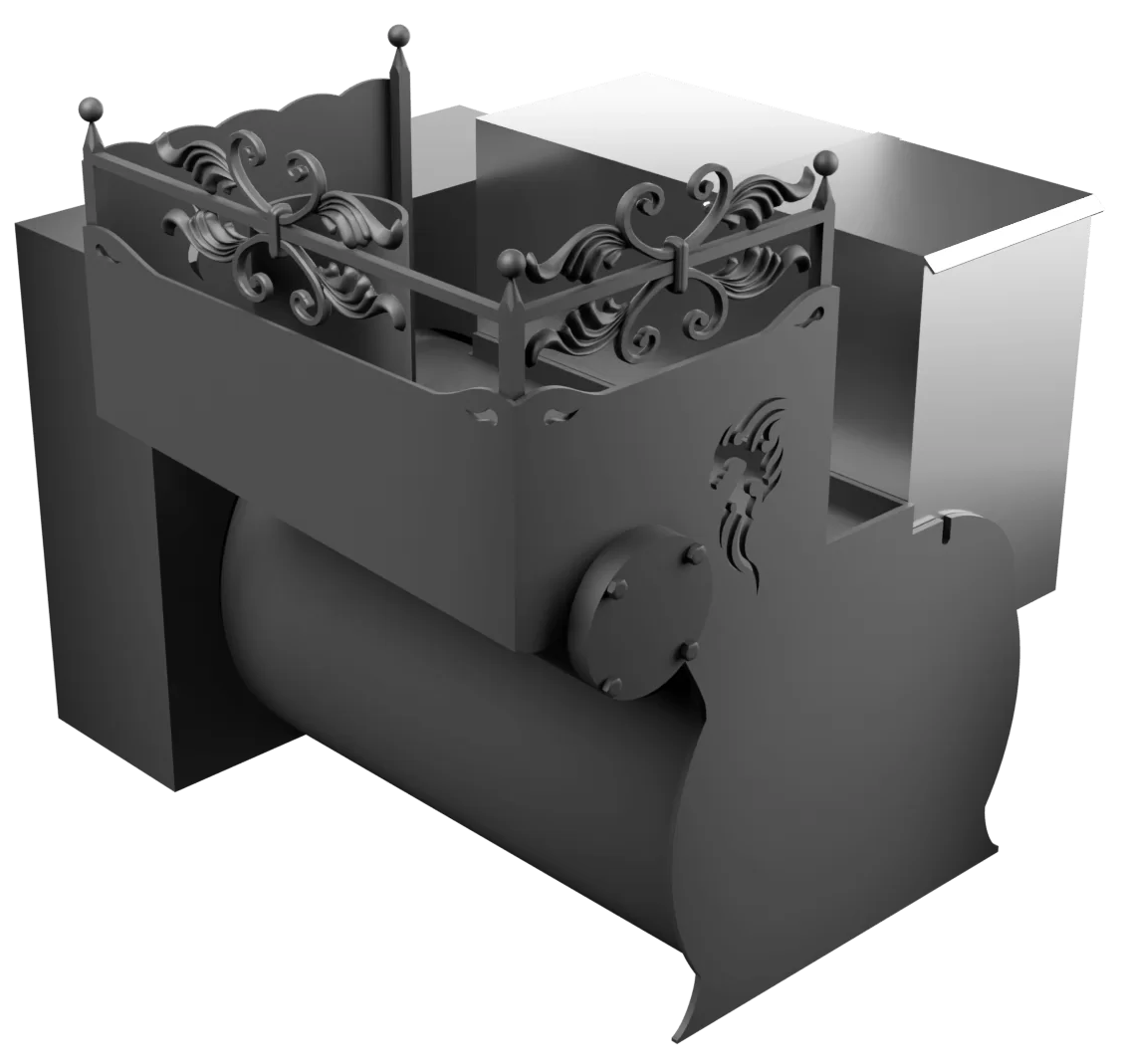Печь Горыныч 3, каменка с правой стороны, малая дверь со стеклом, естественная система воздушного отопления фото в Санкт-Петербурге Печь Горыныч 3, каменка с правой стороны, малая дверь со стеклом, естественная система воздушного отопления фото в Санкт-Петербурге