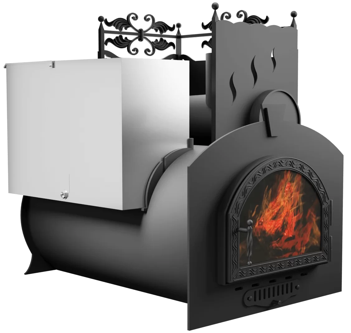 Печь Горыныч 3, каменка с правой стороны, средняя дверь со стеклом фото в Санкт-Петербурге Печь Горыныч 3, каменка с правой стороны, средняя дверь со стеклом фото в Санкт-Петербурге