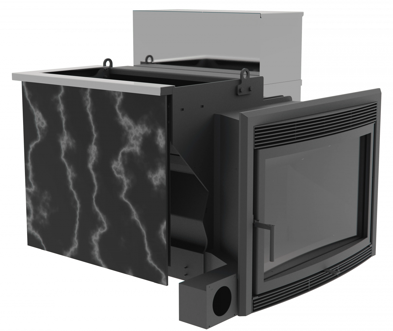 Банный камин 800, AISI 430 фото в Санкт-Петербурге Банный камин 800, AISI 430 фото в Санкт-Петербурге