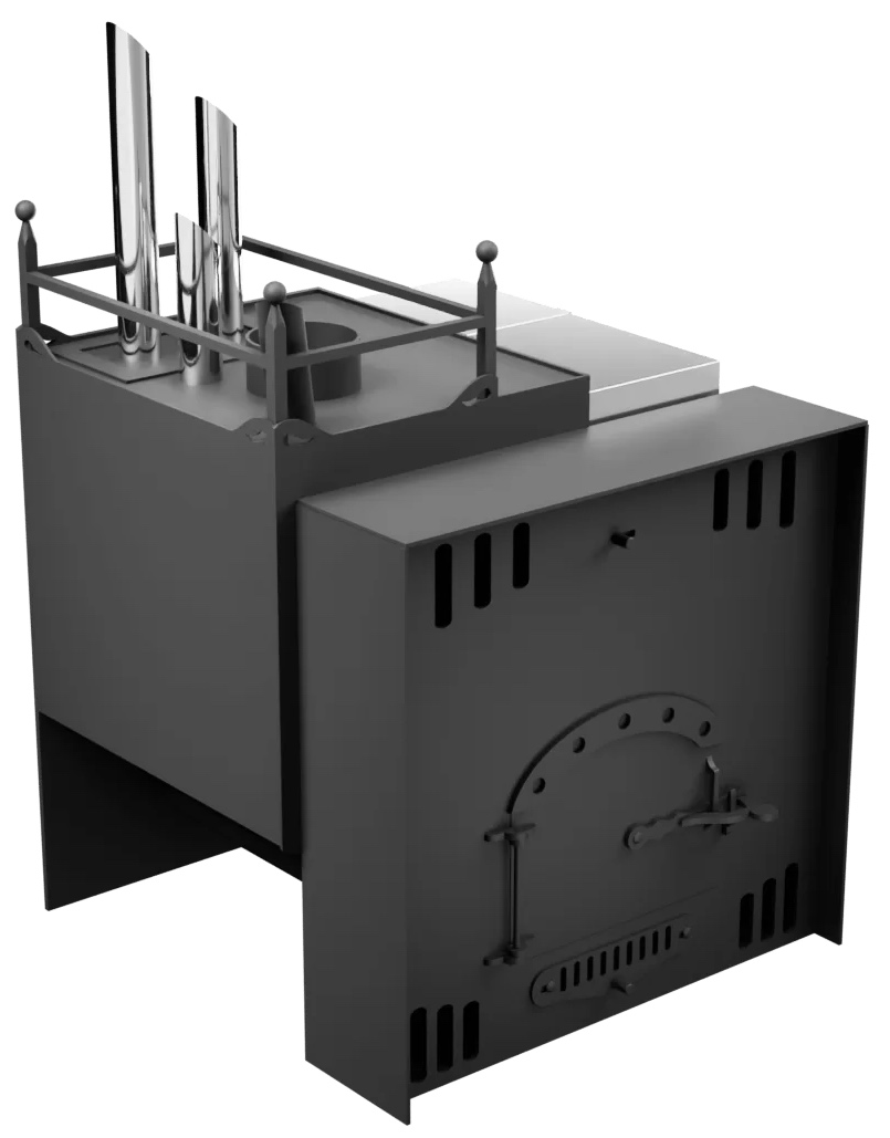 Печь Горыныч Мини, каменка закрытая с парогенератором с левой стороны, естественная система воздушного отопления фото в Санкт-Петербурге Печь Горыныч Мини, каменка закрытая с парогенератором с левой стороны, естественная система воздушного отопления фото в Санкт-Петербурге