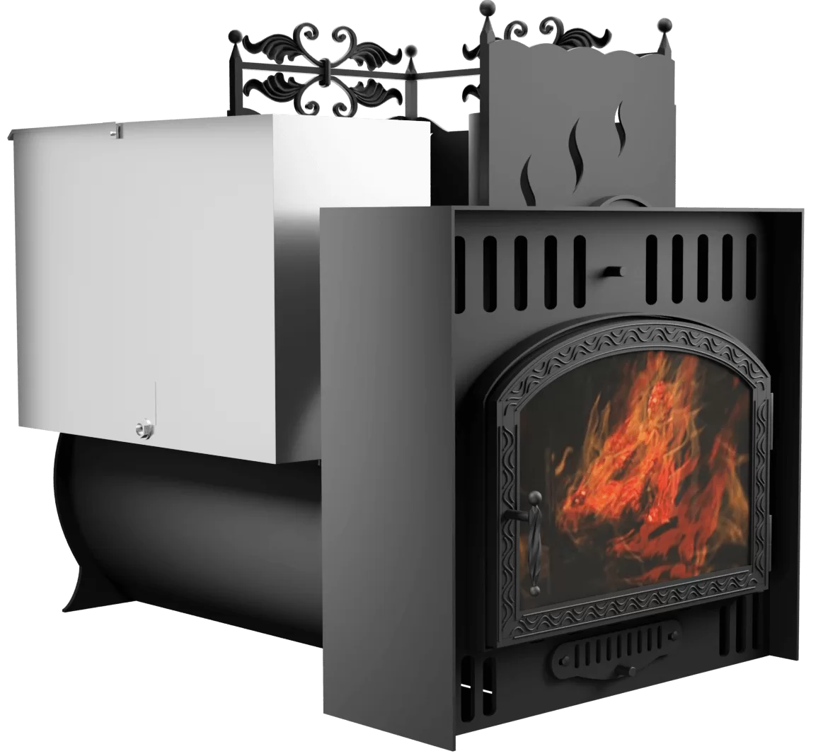 Печь Горыныч 3, каменка с правой стороны, большая дверь со стеклом, естественная система воздушного отопления фото в Санкт-Петербурге Печь Горыныч 3, каменка с правой стороны, большая дверь со стеклом, естественная система воздушного отопления фото в Санкт-Петербурге