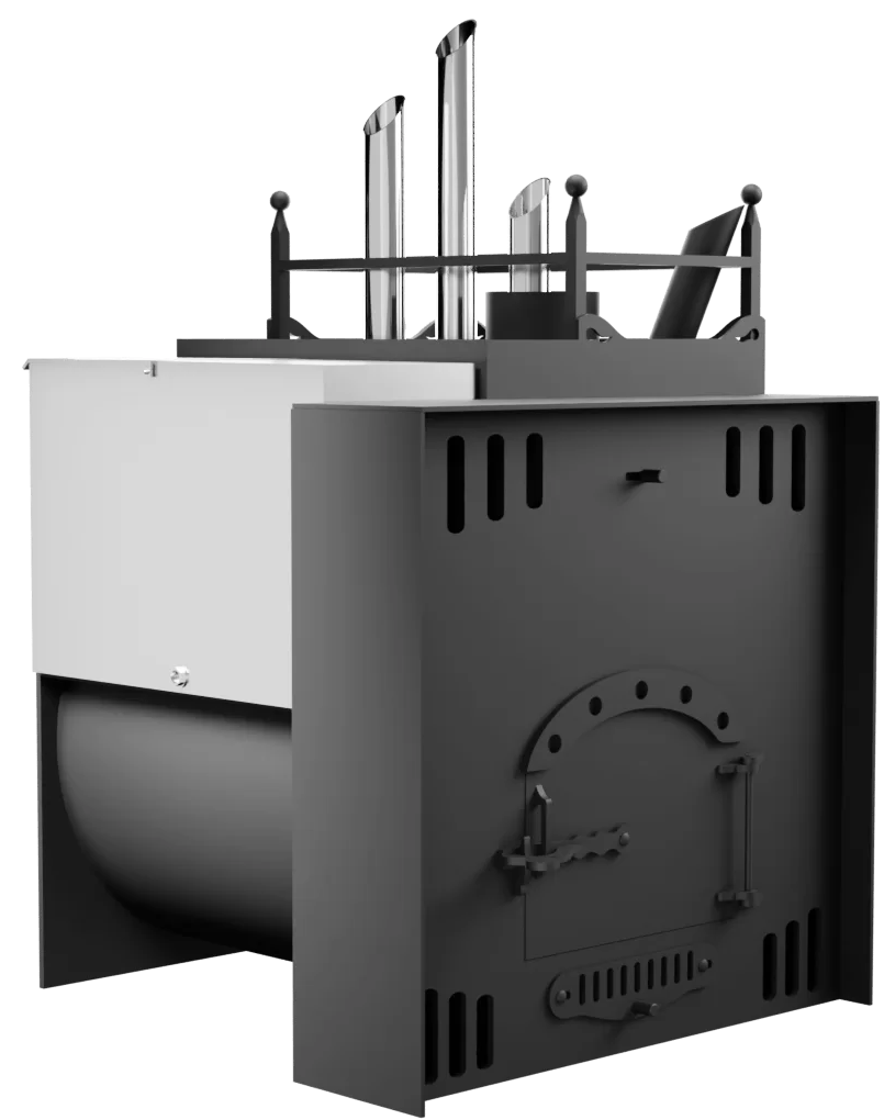 Печь Горыныч Мини, каменка закрытая с парогенератором с правой стороны, естественная система воздушного отопления фото в Санкт-Петербурге Печь Горыныч Мини, каменка закрытая с парогенератором с правой стороны, естественная система воздушного отопления фото в Санкт-Петербурге