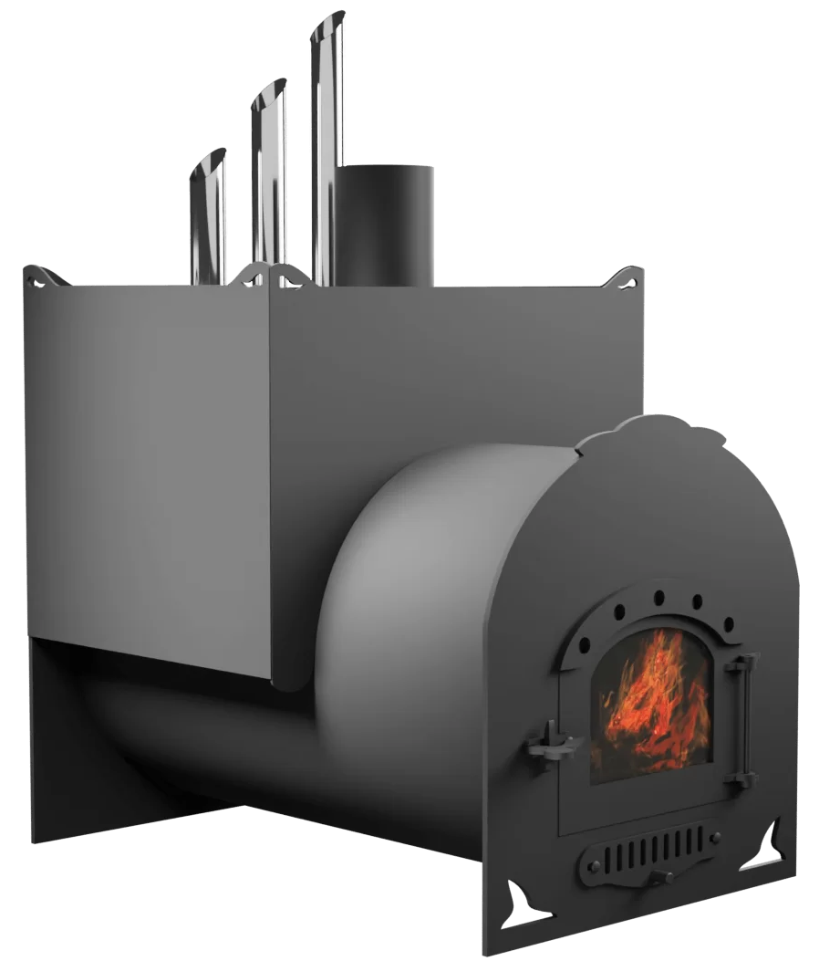 Печь Горыныч Мини, двойная каменка закрытая с парогенератором, малая дверь со стеклом фото в Санкт-Петербурге Печь Горыныч Мини, двойная каменка закрытая с парогенератором, малая дверь со стеклом фото в Санкт-Петербурге