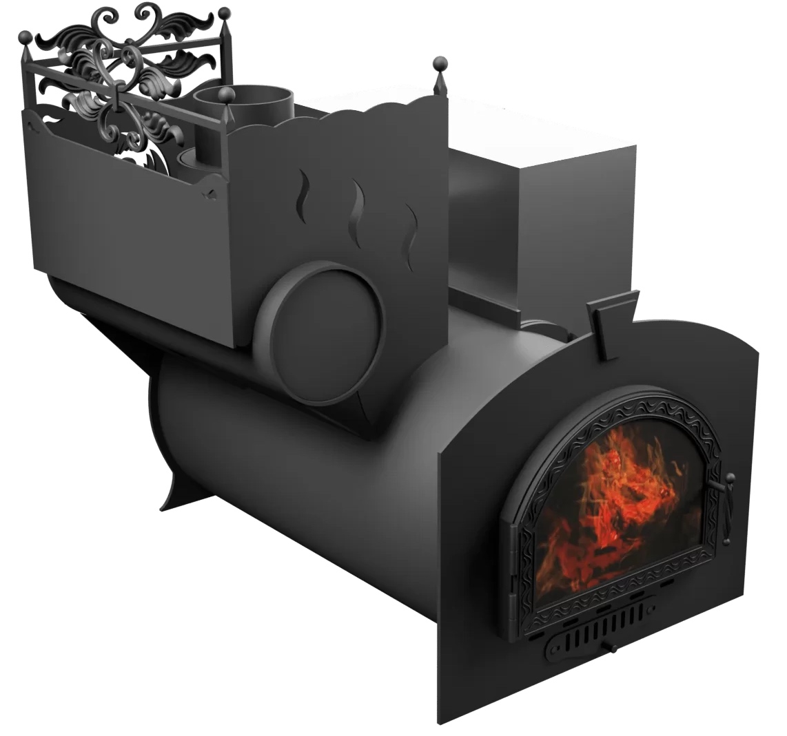 Печь Горыныч 3, каменка с левой стороны, средняя дверь со стеклом фото в Санкт-Петербурге Печь Горыныч 3, каменка с левой стороны, средняя дверь со стеклом фото в Санкт-Петербурге